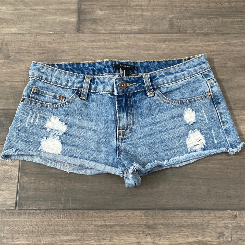 Forever 21 Distressed Jean Shorts Size 26